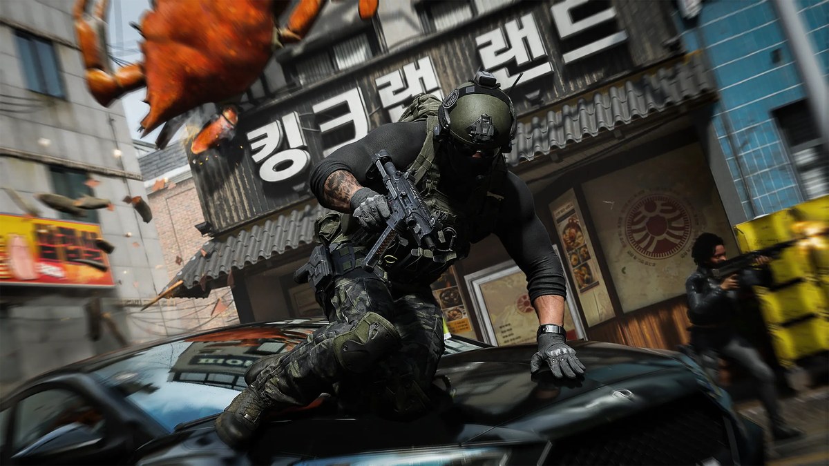 Войници в градска бойна сцена от Call of Duty Modern Warfare 4