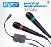 Комплект 2 броя SingStar Wired Microphones  + Singstar USB Adapter