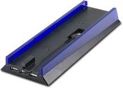 Вертикална стойка със синя LED подсветка и 3 портов USB хъб за PS4 CUH-1XXX 
