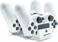 Бяла зарядна станция 4gamers за 2 броя контролери Dualshock 4.