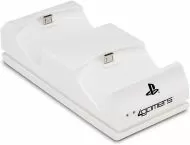 Бяла зарядна станция 4gamers за 2 броя контролери Dualshock 4.