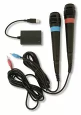 Комплект 2 броя SingStar Wired Microphones  + Singstar USB Adapter