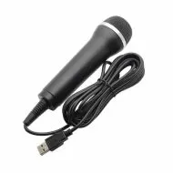 Универсален жичен USB микрофон Rock Band / Guitar Hero Microphone, черен