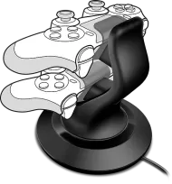 Зарядна станция Speedlink TWINDOCK за 2 броя контролери Dualshock 4, черна