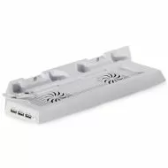 Вертикална стойка за PS4 CUH-1XXX с охлаждане, зарядно за контролери и 3 портов USB хъб