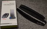 Вертикална стойка за PS3 с подсветка и 4 портов USB хъб