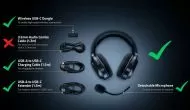 Безжични геймърски слушалки Razer Barracuda X 2021, 7.1, Черен