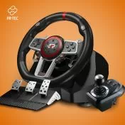 Волан с 3 педала и скорости SUZUKA Elit3 NEXT за PC / PS4  / Xbox X|S / Xbox ONE, черен