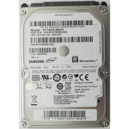 Хард диск SAMSUNG 1TB, 2.5", 5400RPM, SATA 6Gb/s 8MB Cache, ST1000LM024