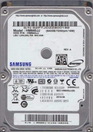 Хард диск SAMSUNG 640GB, 2.5