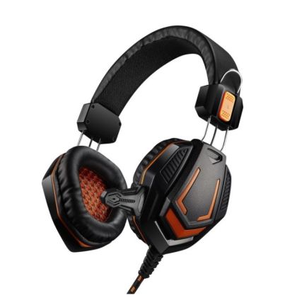CANYON headset Fobos GH-3A Black Orange жични слушалки