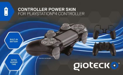 Gioteck Black Controller Power Skin