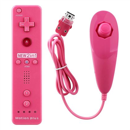 Комплект съвместими Wii U Remote 2in1 + Wii U Nunchuck Rose / розов /