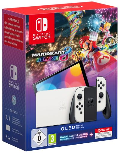 Nintendo Switch OLED - White с Пълна гаранция до 17/02/2027г.