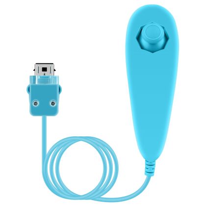 Съвместим с Nintendo Wii Nunchuk - White / Син /