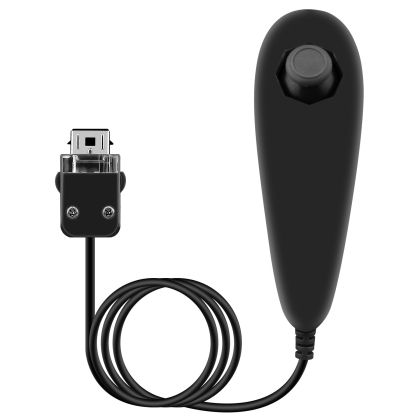 Съвместим с Nintendo Wii Nunchuk - White / Черен /