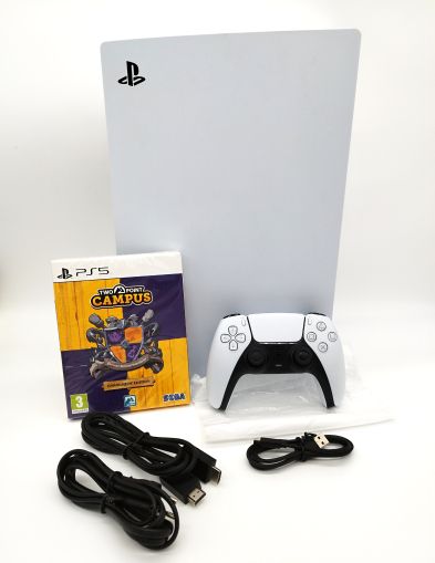 Sony PlayStation 5 Disc Edition / White + Чисто нова игра-симулатор Two Point Campus Enrolment edition