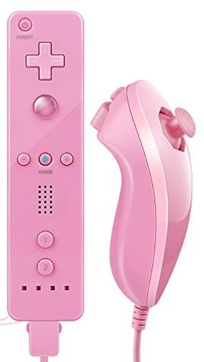 Комплект съвместими Wii U Remote + Wii U Nunchuck Rose / бледо розов /