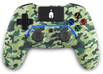 Безжичен контролер Spartan Gear Aspis 4 Green Camo PS4/PC