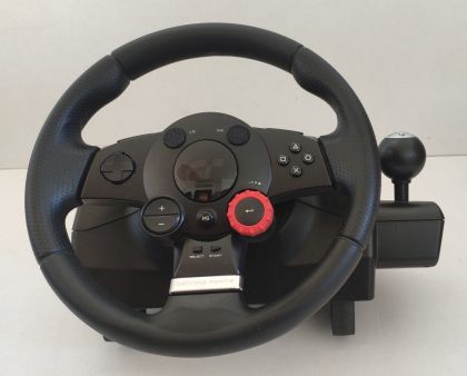 Волан с педали  Logitech Driving Force GT за PC и PS3, черен