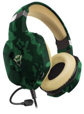 Геймърски слушалки Trust GXT 323C Carus, зелен камуфлаж