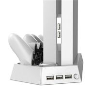 Вертикална стойка за PS4 CUH-1XXX с охлаждане, зарядно за контролери и 3 портов USB хъб