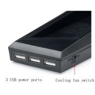 Вертикална стойка за PS4 CUH-1xxx с охлаждане, зарядно за 2 контролера и 3 портов USB хъб