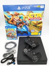 PlayStation 4 Slim 1 TB + допълнителен Dualshock 4 контролер + CTR Crash Team Racing Nitro-Fueled