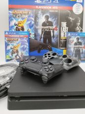PlayStation 4 Slim 1 TB + Uncharted 4: A Thief's End, Ratchet & Clank и камуфлажен скин