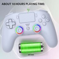 Безжичен контролер Subsonic - LED, Бял (PS4/PC)